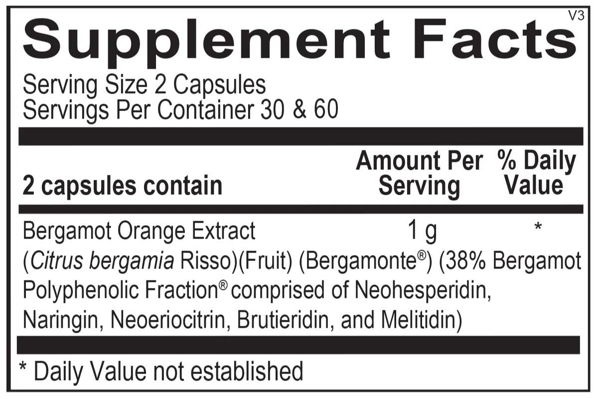 Advanced Bioidentical Hormone Therapy - Bergamot Supplement Facts